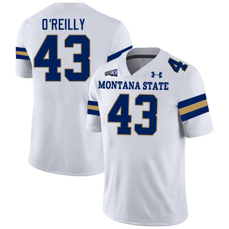 Men #43 McCade O'Reilly Montana State Bobcats Jerseys Football Stitched-White